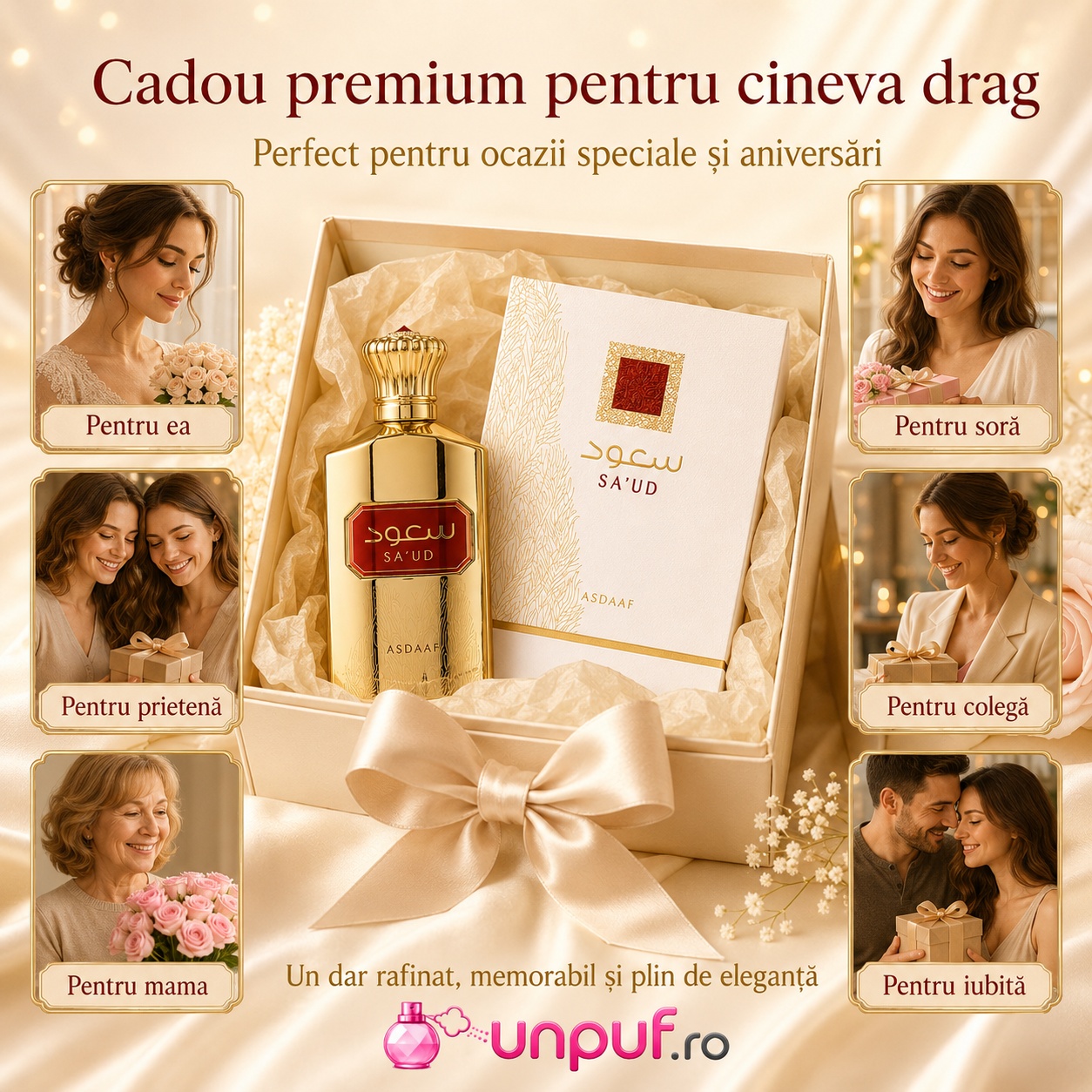 Lattafa Saud cadou premium pentru ea pentru soră pentru prietenă pentru mamă pentru colegă sau pentru iubită