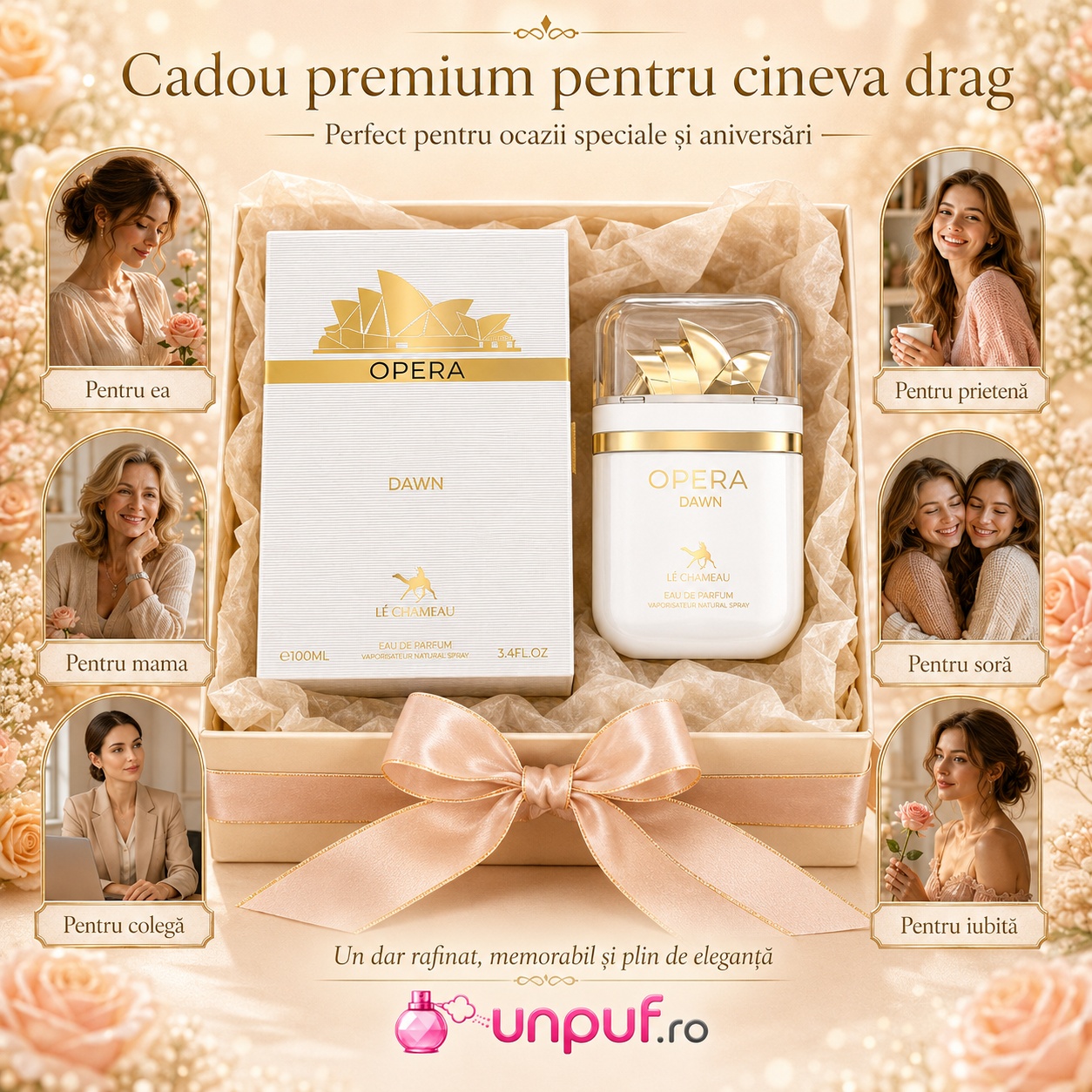 Le Chameau Opera Dawn cadou premium pentru ea, mamă, prietenă, colegă, soră sau iubită