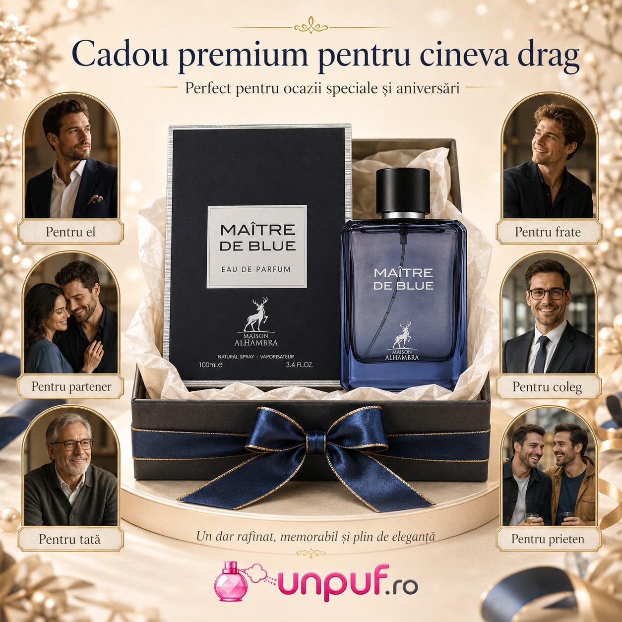 Maitre De Blue Maison Alhambra cadou premium pentru el, frate, partener, coleg, tată sau prieten