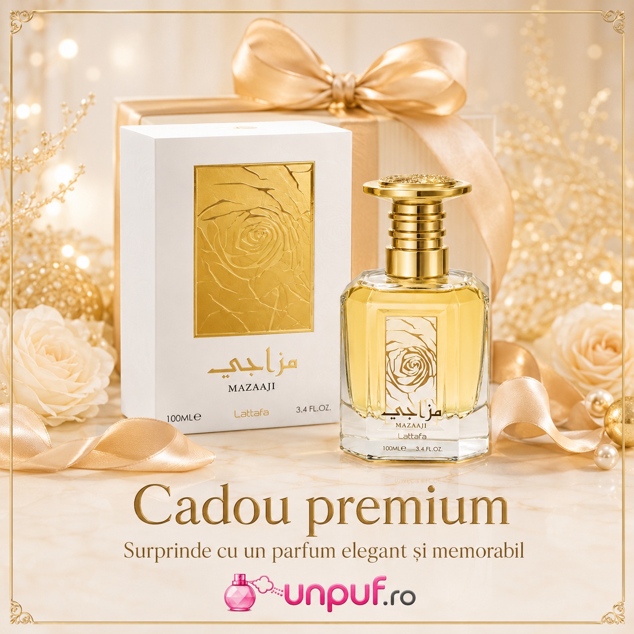 Mazaaji Lattafa cadou premium pentru femei parfum elegant și memorabil disponibil pe unpuf.ro