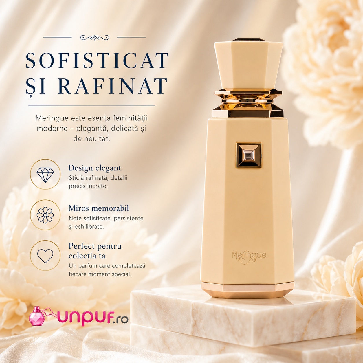 Meringue French Avenue parfum sofisticat și rafinat cu design elegant și miros memorabil