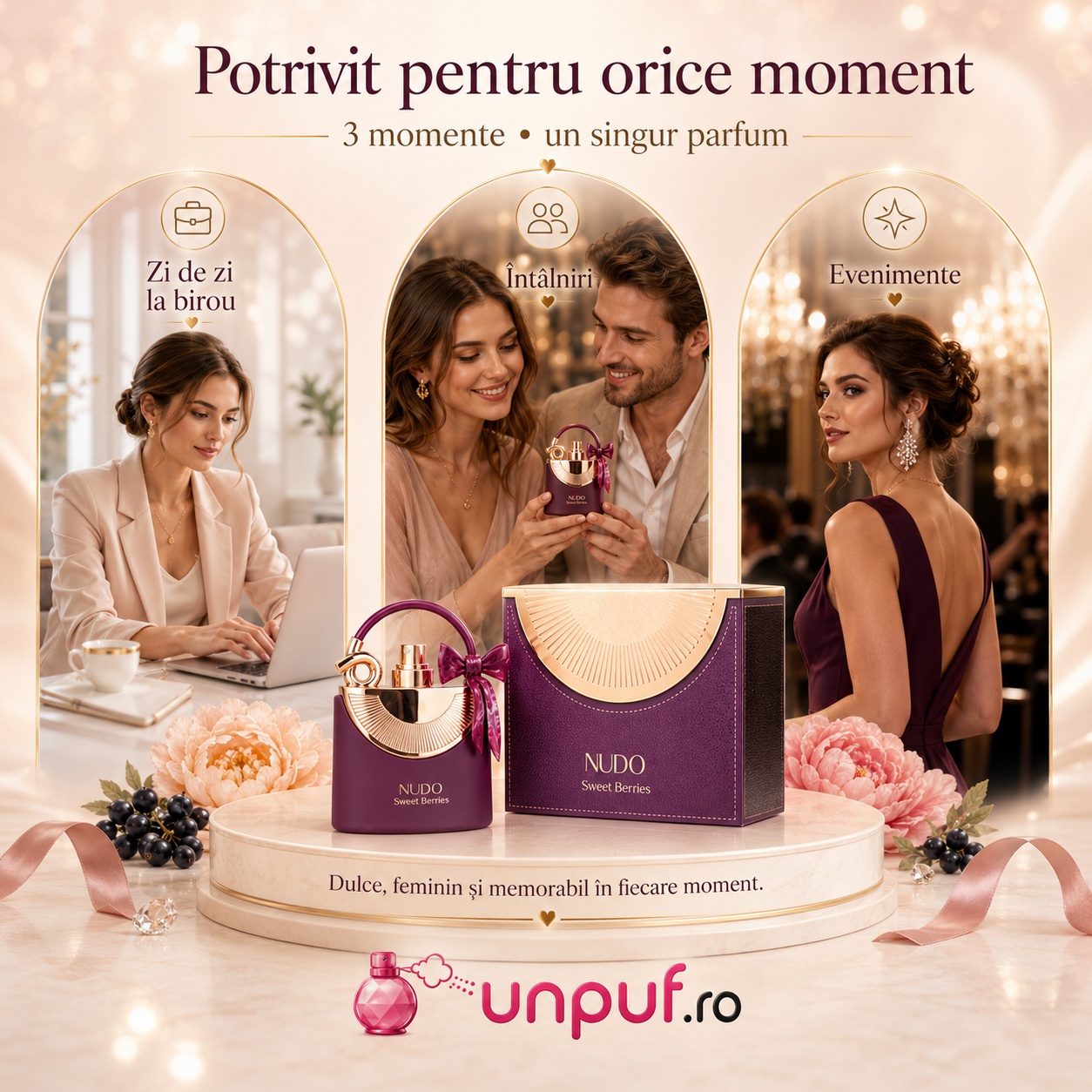 Nudo Sweet Berries potrivit pentru zi de zi birou &icirc;nt&acirc;lniri și evenimente