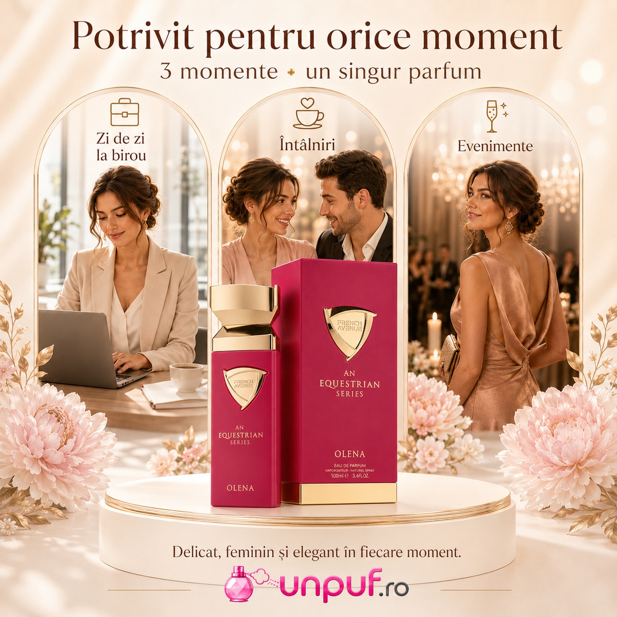 Parfum Olena French Avenue potrivit pentru zi de zi, &icirc;nt&acirc;lniri și evenimente elegante