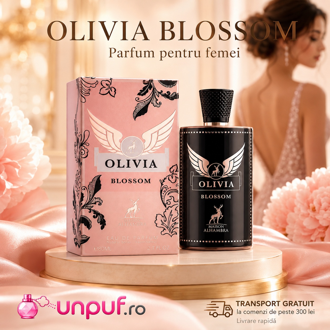Olivia Blossom Maison Alhambra parfum de damă cu transport gratuit la comenzi de peste 300 lei unpuf.ro