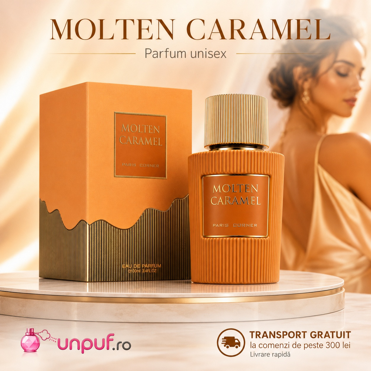 Molten Caramel Paris Corner parfum unisex cu transport gratuit la comenzi eligibile