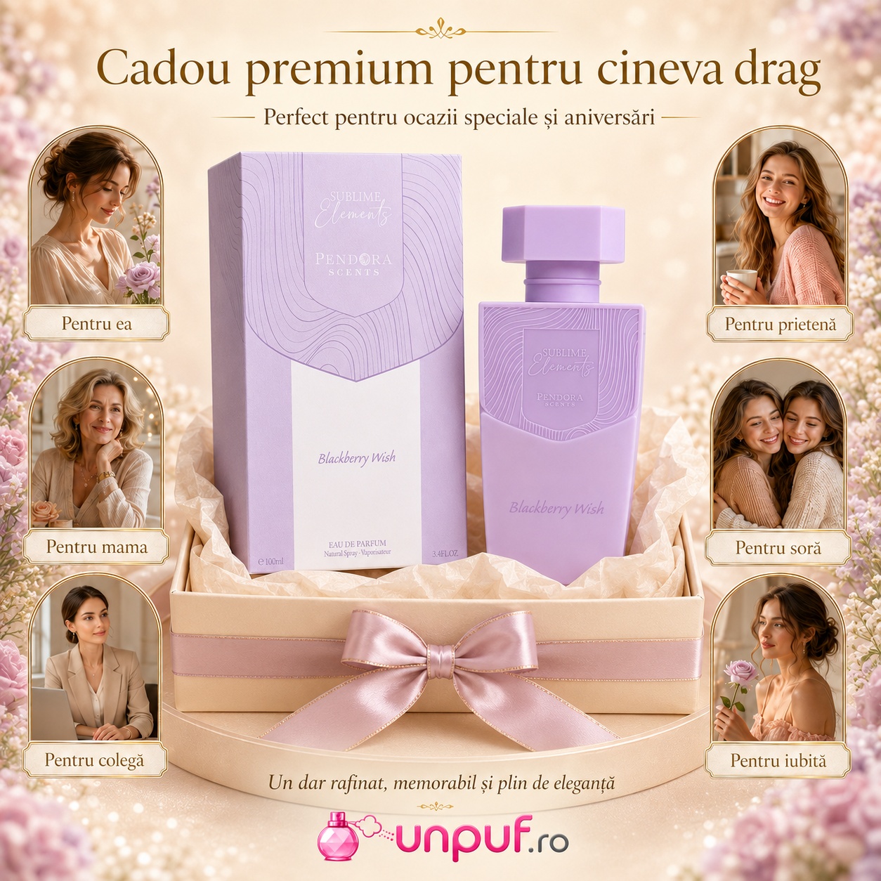 Pendora Scents Blackberry Wish Sublime cadou premium pentru iubită, mamă, soră, prietenă sau colegă