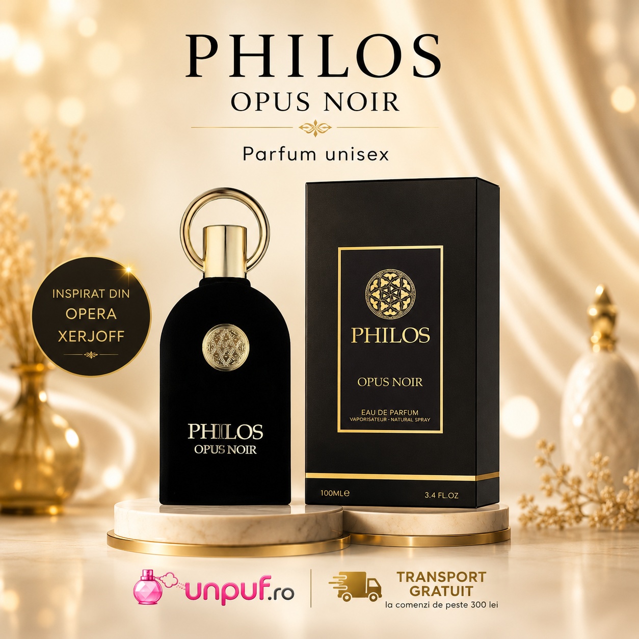 Philos Opus Noir Maison Alhambra inspirat de Opera Xerjoff parfum unisex sofisticat și magnetic