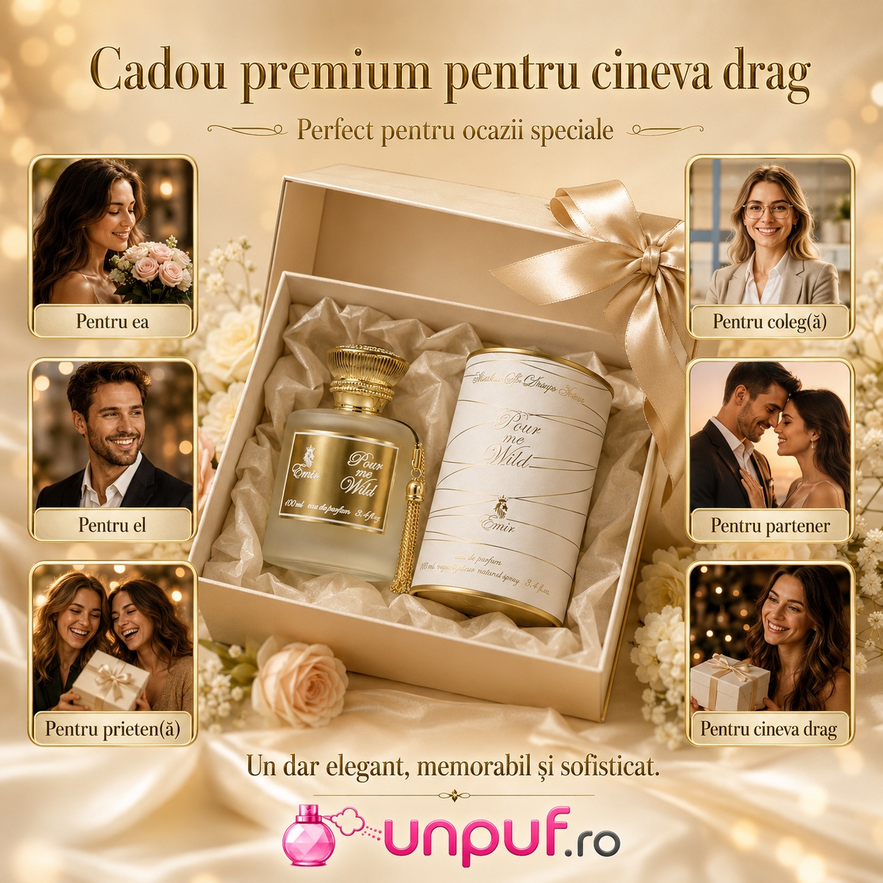 Pour Me Wild Emir cadou premium pentru bărbați soț iubit tată prieten sau coleg