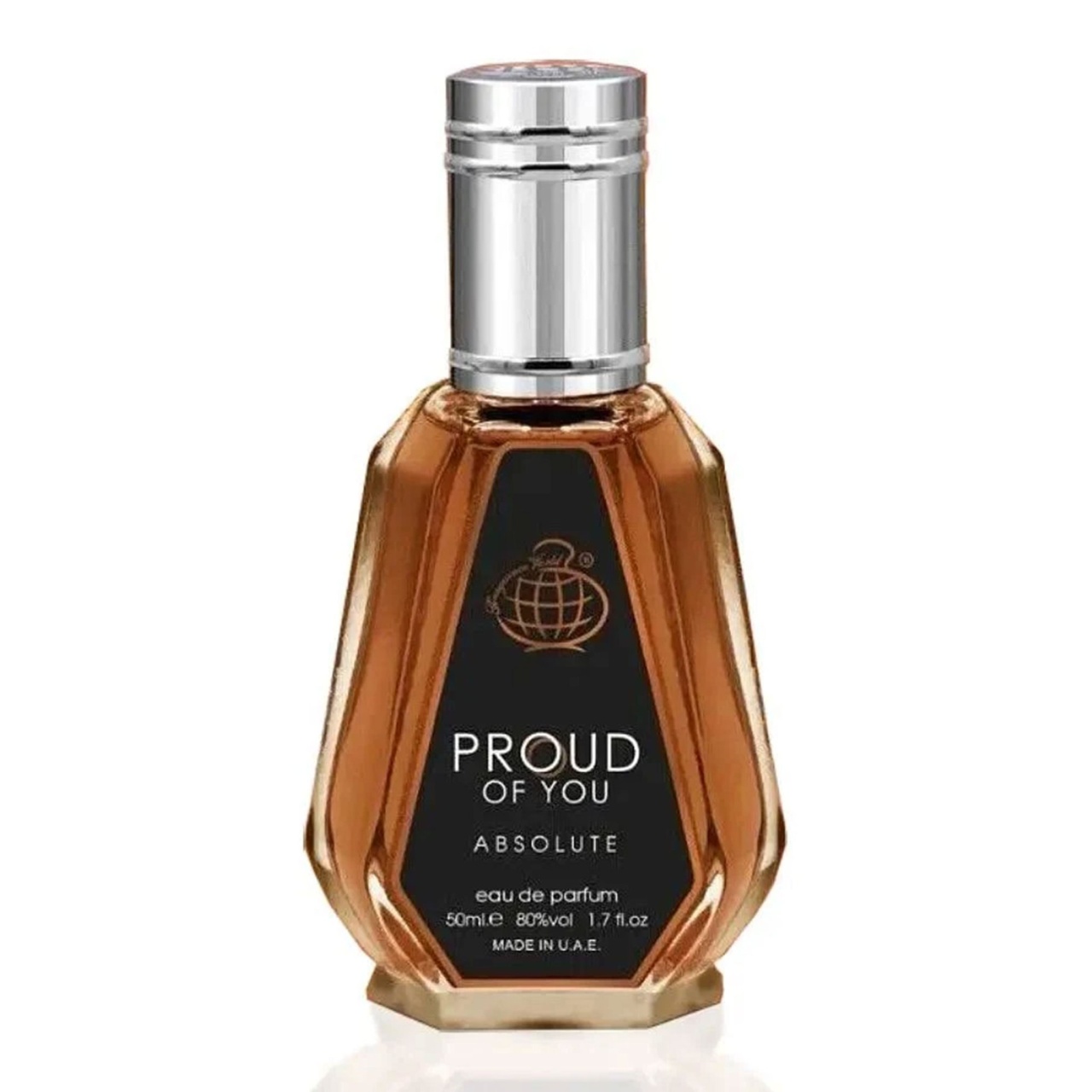 Parfum Proud of You Absolute Eau de Parfum 50 ml imagine produs pe fundal alb cu flacon ambrat