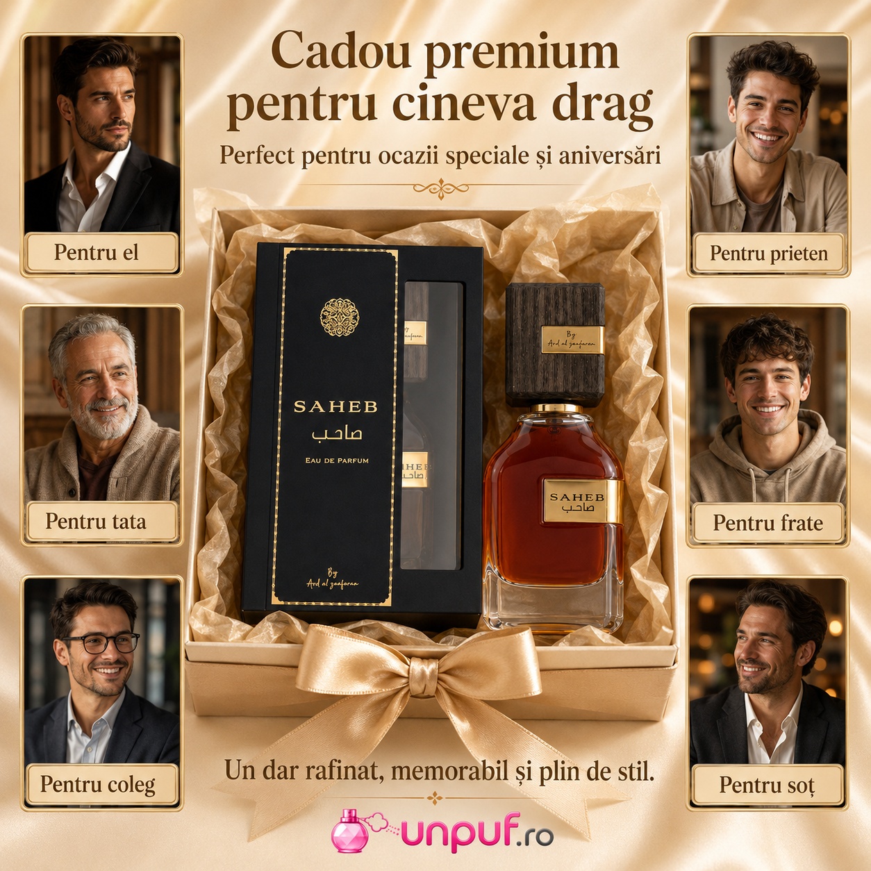 Cadou premium Saheb Ard Al Zaafaran pentru el, tată, frate, coleg, prieten sau soț