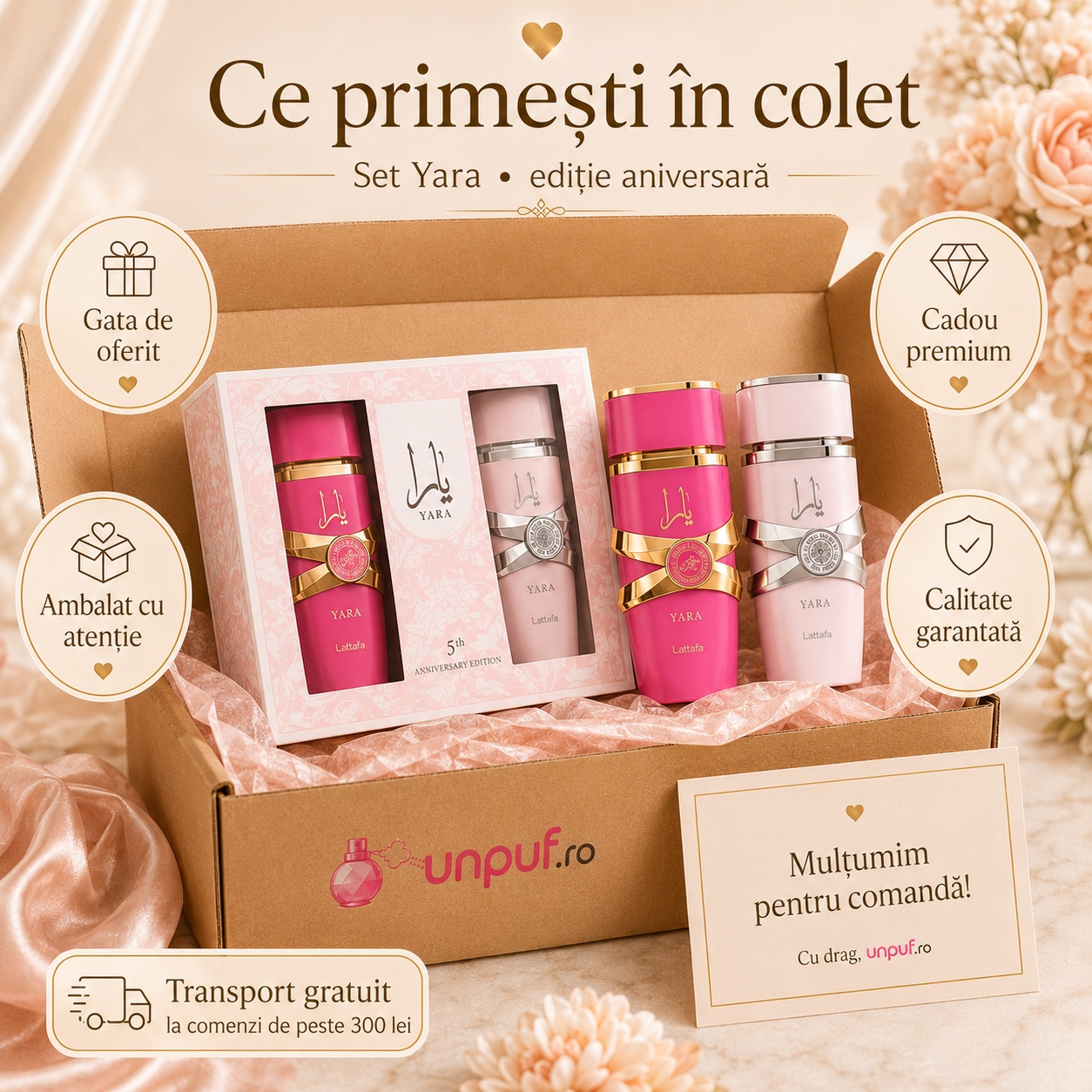 Specificații Lattafa Yara Set 2 x 100 ml, set cadou feminin original