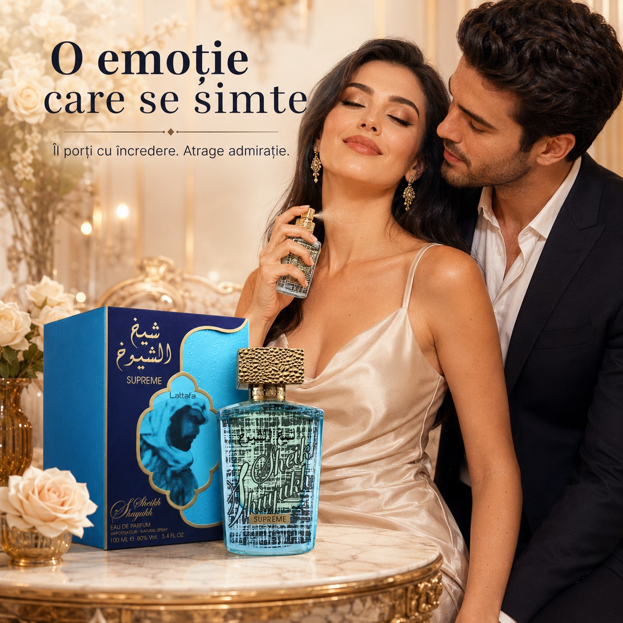 Sheikh Al Shuyukh Supreme Lattafa parfum romantic bărbătesc, o emoție care se simte