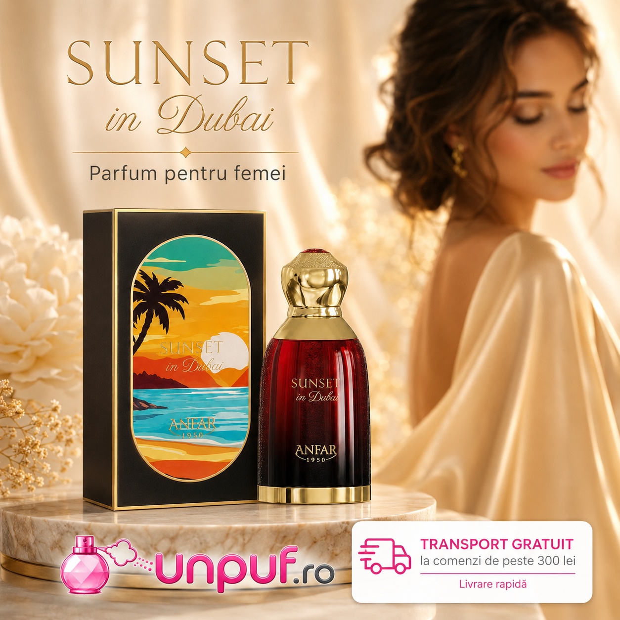 Sunset in Dubai parfum premium cu transport gratuit la comenzi eligibile UnPuf.ro