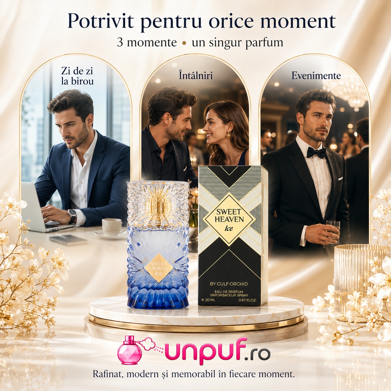 Sweet Heaven Ice Gulf Orchid potrivit pentru zi de zi la birou, întâlniri și evenimente