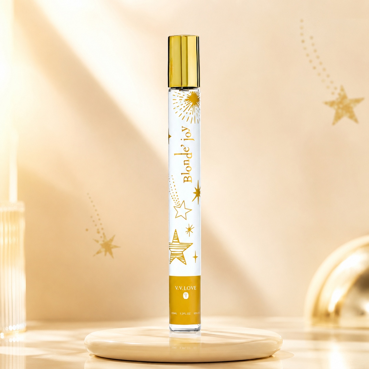 Blonde Joy V.V. Love parfum damă 35 ml sticlă elegantă albă cu detalii aurii