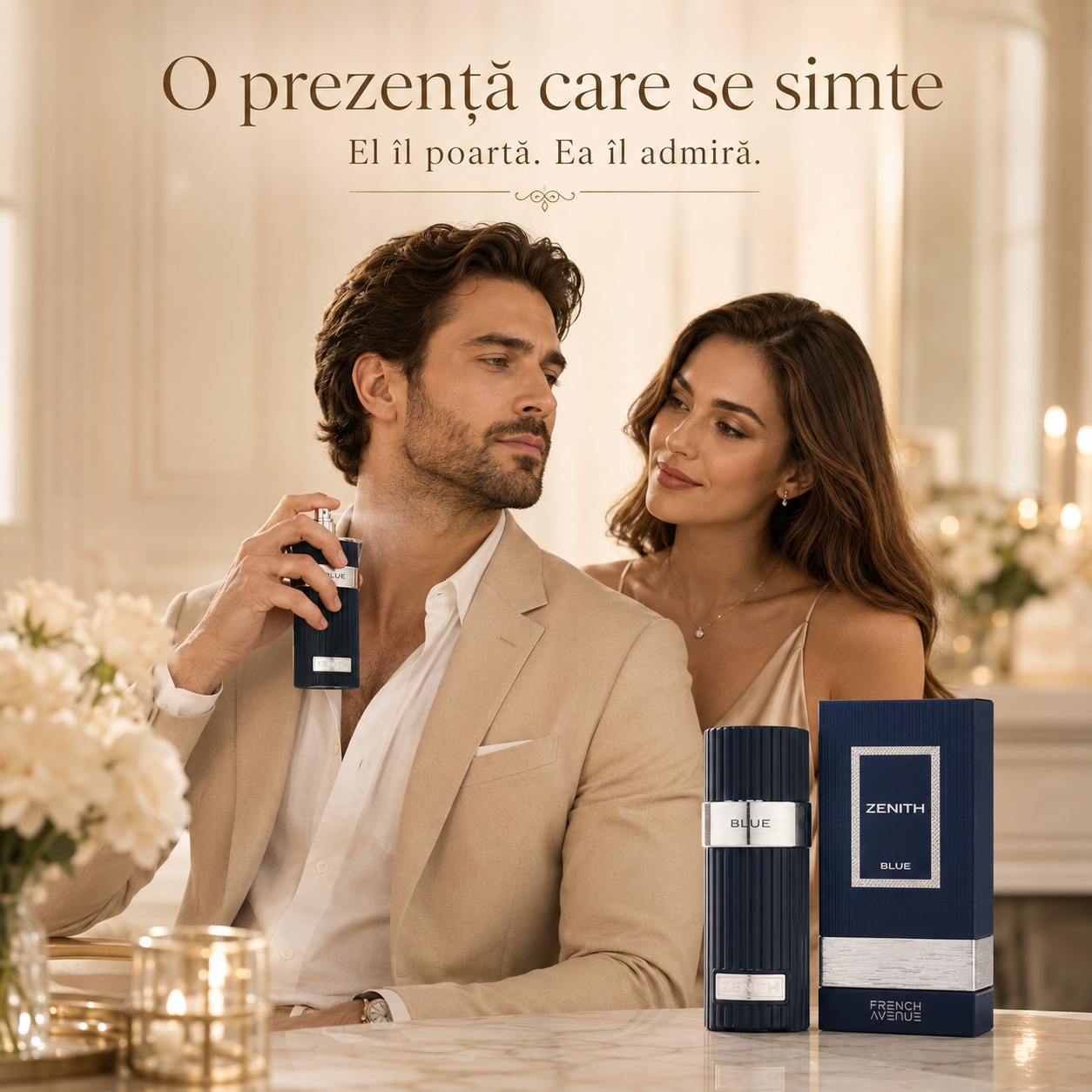 Zenith Blue parfum bărbătesc elegant, proaspăt și admirat, potrivit pentru întâlniri