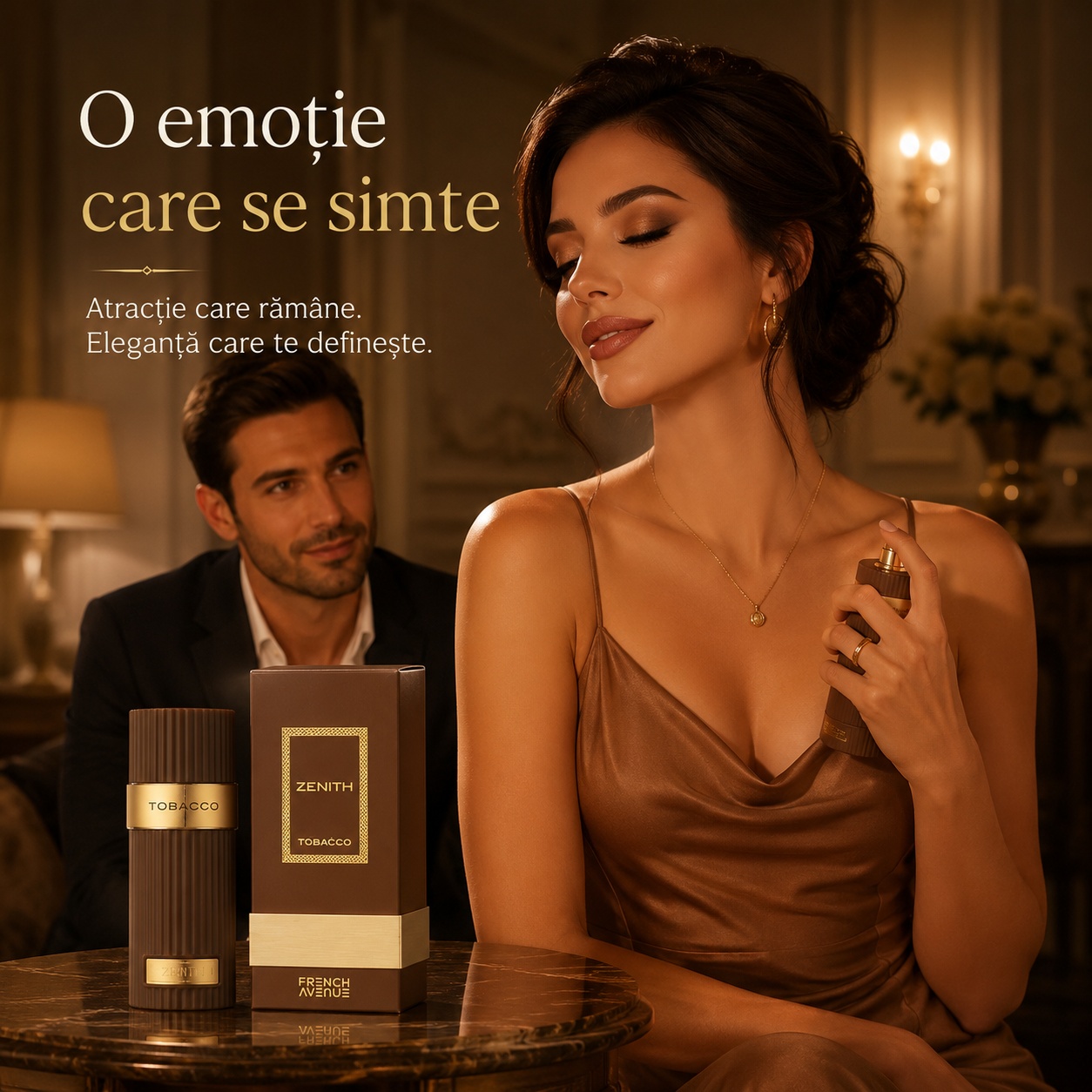 Zenith Tobacco parfum unisex cald, elegant și seducător, potrivit pentru întâlniri