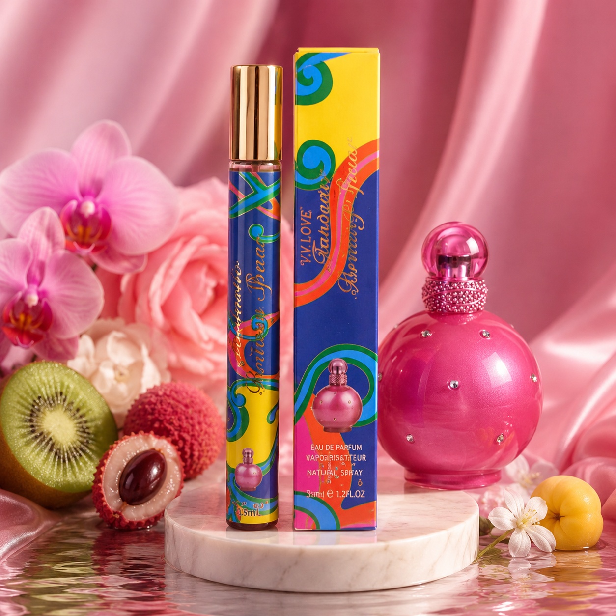 Eternal Britany Spaer V.V. Love parfum damă 35 ml cu note de kiwi litchi gutuie ciocolată albă cupcake și iasomie