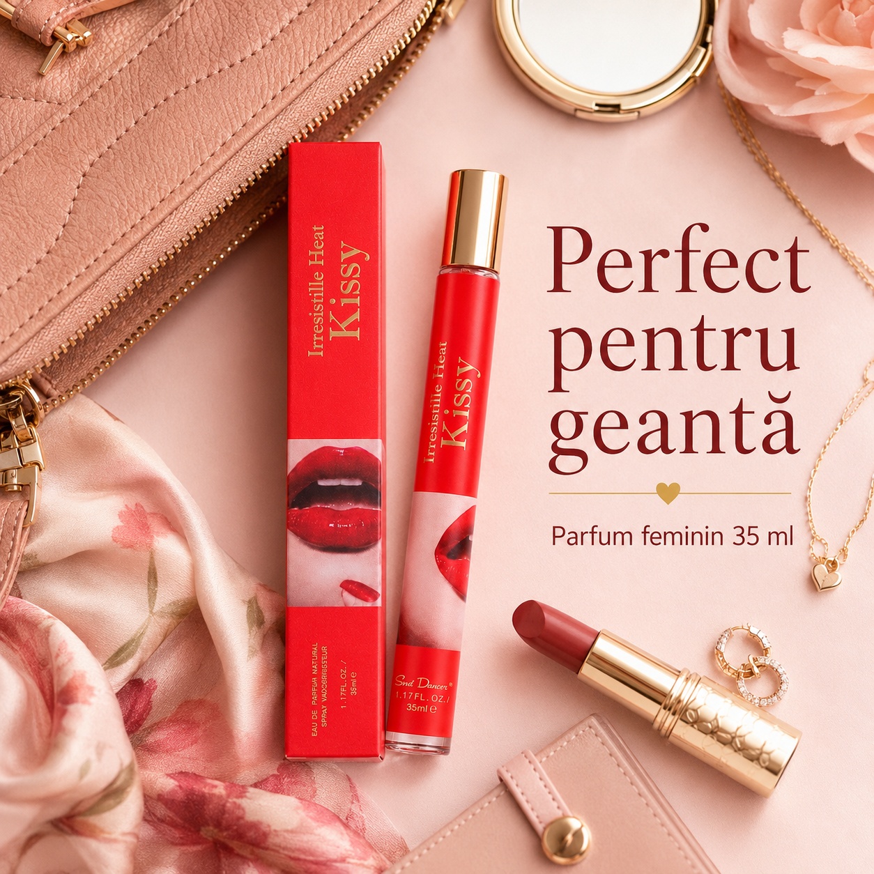Irresistille Heat Kissy 35 ml perfect pentru geantă, parfum damă compact și elegant