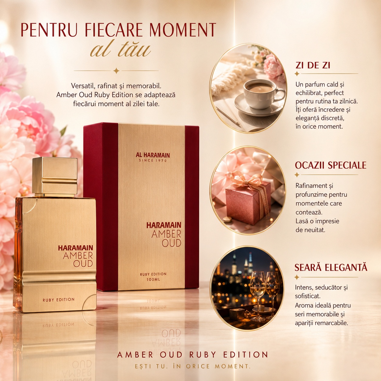 Al Haramain Amber Oud Ruby Edition potrivit pentru zi de zi, ocazii speciale și seară elegantă
