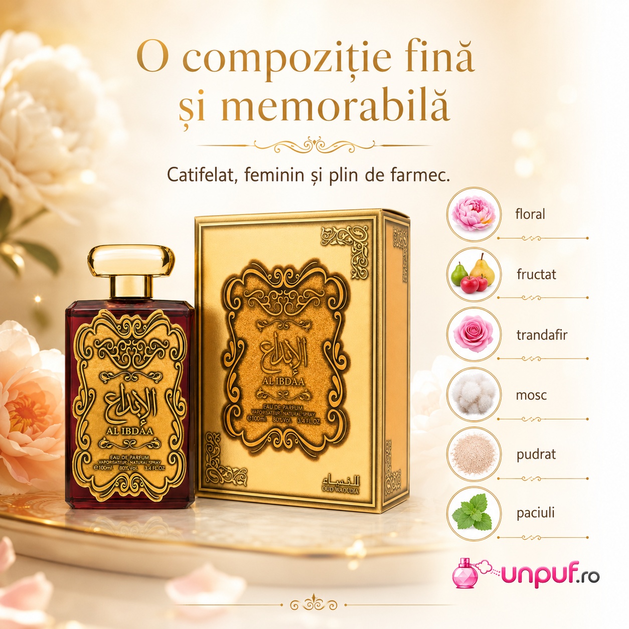 Al Ibdaa Gold Ard Al Zaafaran compoziție fină și memorabilă floral fructată