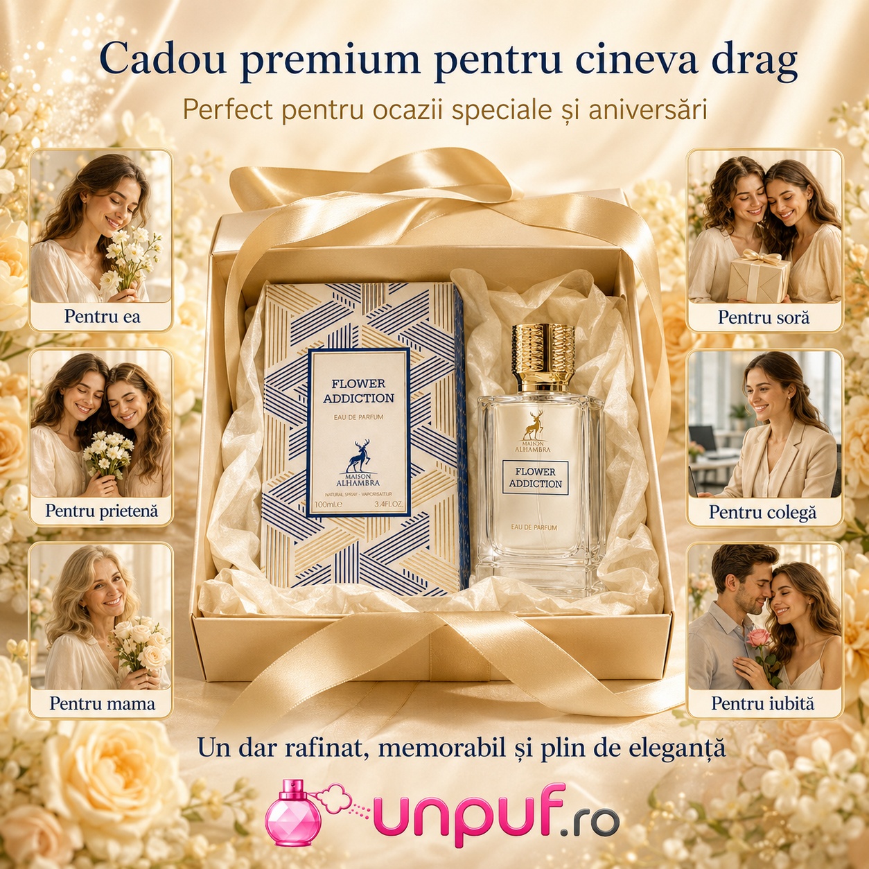 Alhambra Addiction Flower cadou premium pentru mamă soră prietenă iubită sau colegă