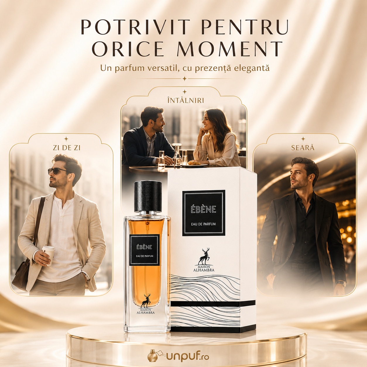 Alhambra Ébène parfum potrivit pentru zi de zi birou întâlniri seară și evenimente