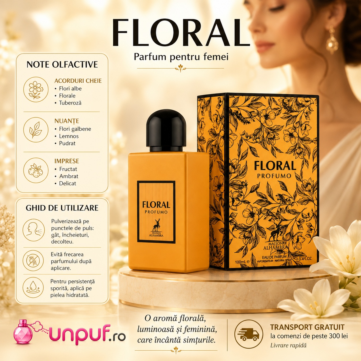 Alhambra Floral Profumo ghid de utilizare parfum damă floral fructat