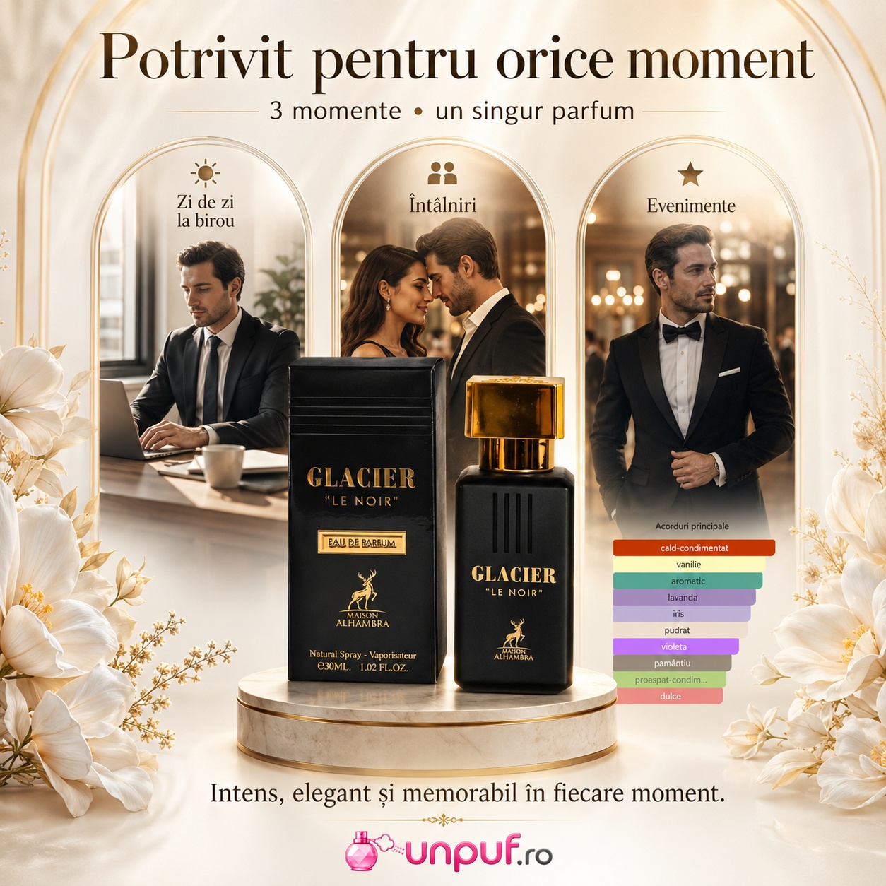 Alhambra Glacier Le Noir potrivit pentru birou &icirc;nt&acirc;lniri și evenimente elegante