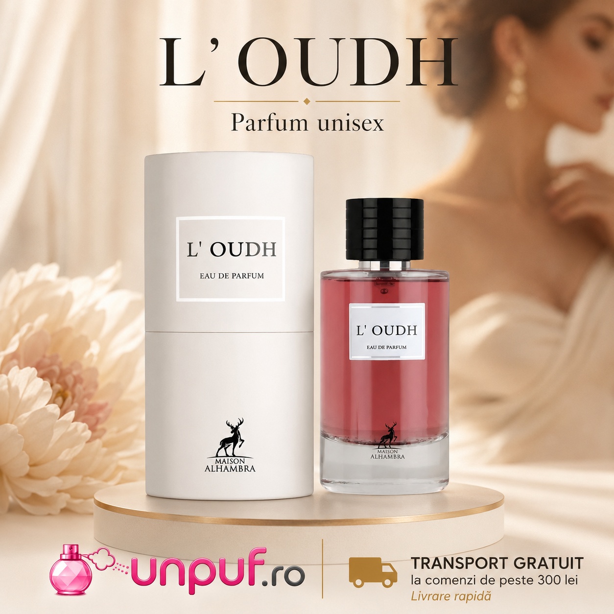 Alhambra L&rsquo;Oudh parfum unisex oriental cu transport gratuit la comenzi eligibile