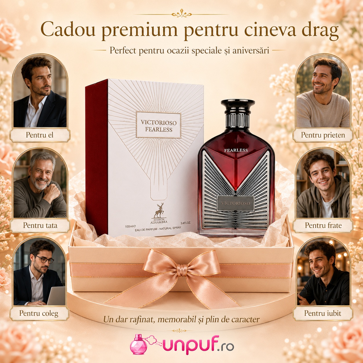 Alhambra Victorioso Fearless cadou premium pentru bărbați, parfum elegant și memorabil