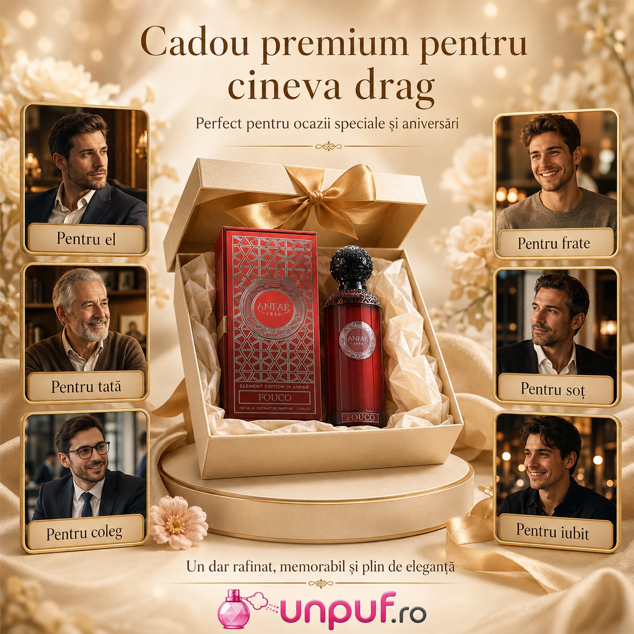 Anfar 1950 Fuoco cadou premium pentru el, tată, frate, soț, iubit sau coleg