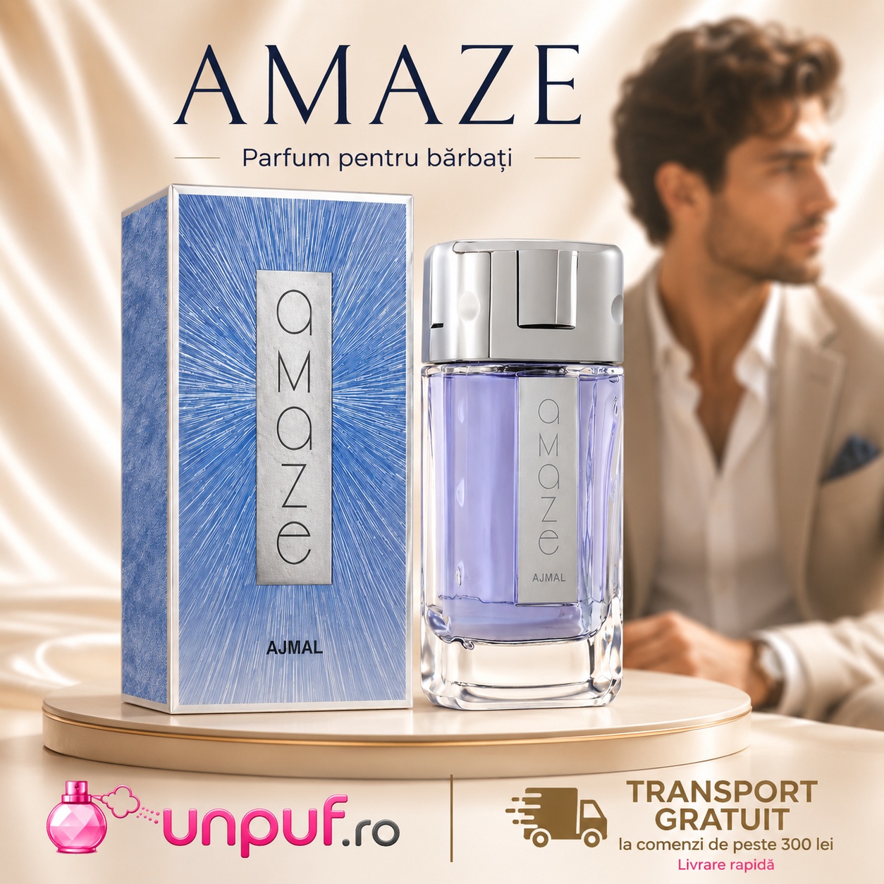 Ajmal Amaze Him parfum arabesc disponibil pe unpuf.ro cu transport gratuit peste 300 lei