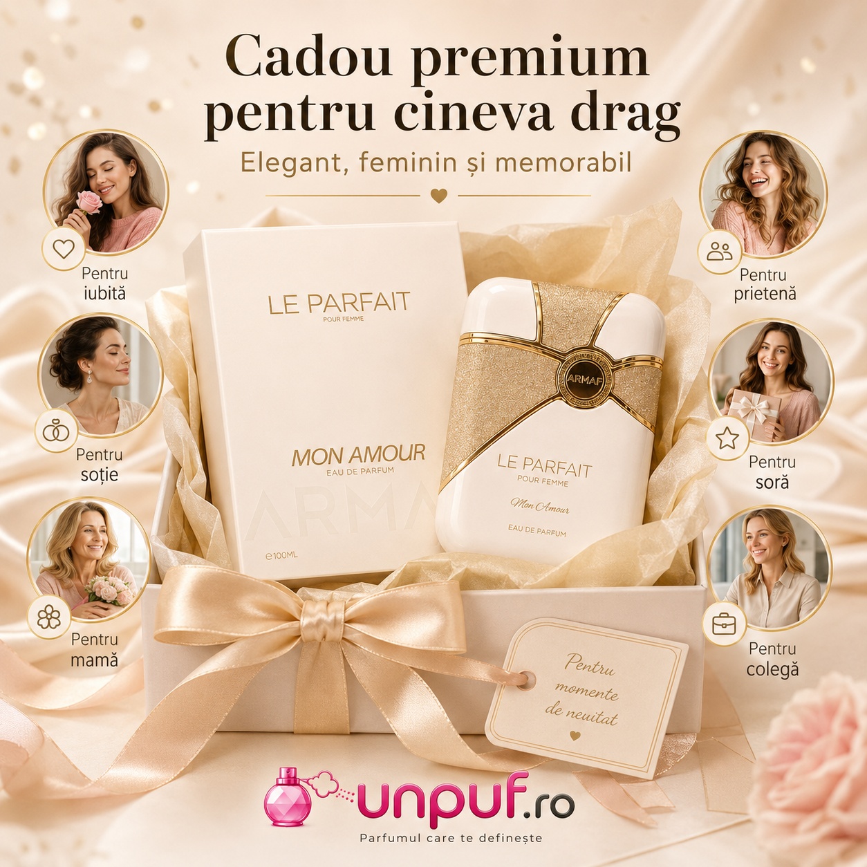 Armaf Le Parfait Pour Femme Mon Amour cadou premium pentru iubită, soție, mamă, prietenă, soră sau colegă