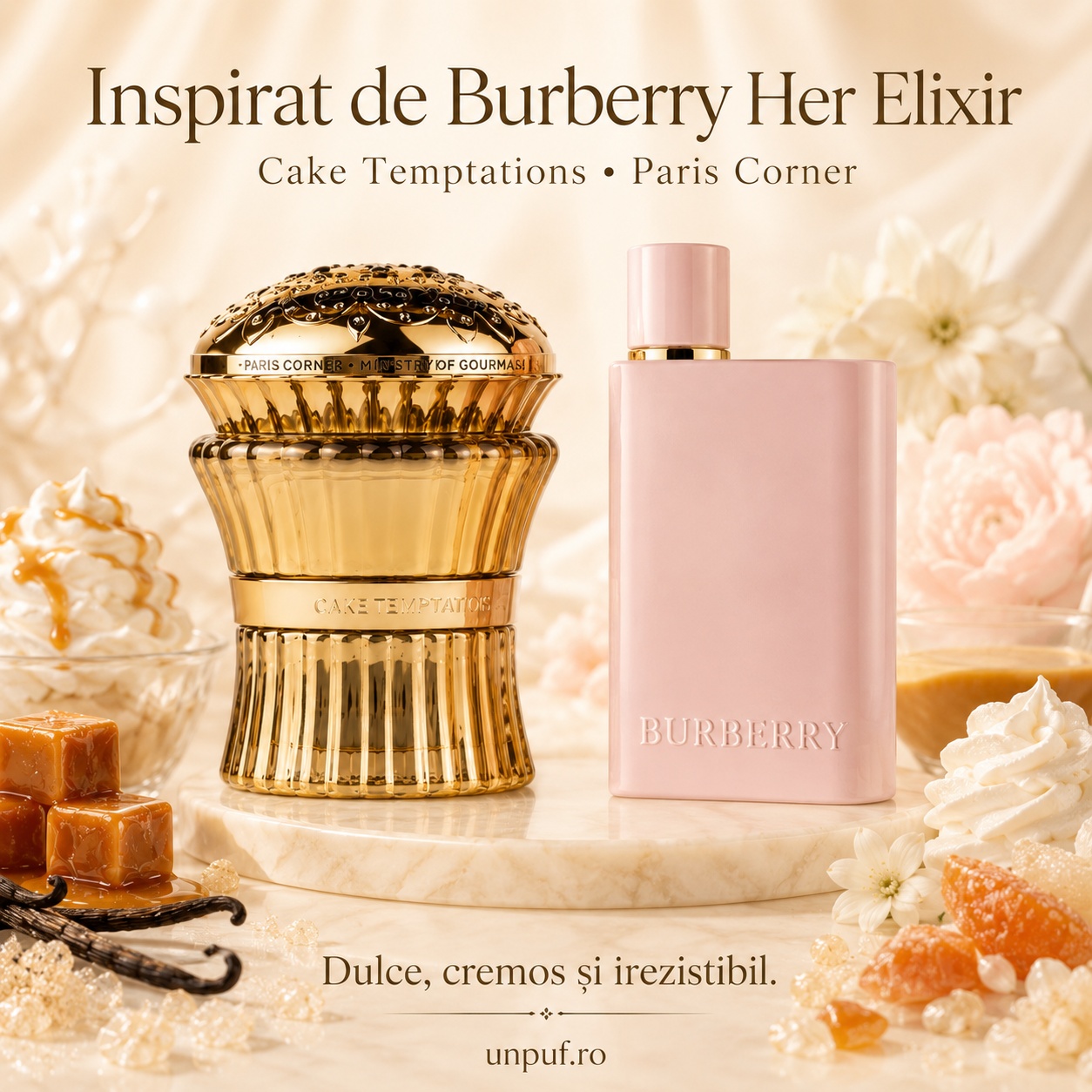 Cake Temptation inspirat de Burberry Her Elixir, parfum dulce, cremos și irezistibil