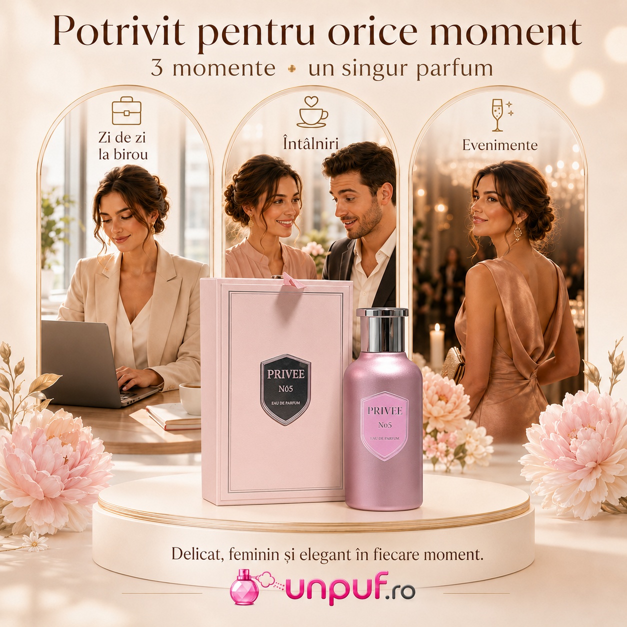 Flavia Privee No5 potrivit pentru zi de zi, birou, întâlniri și evenimente