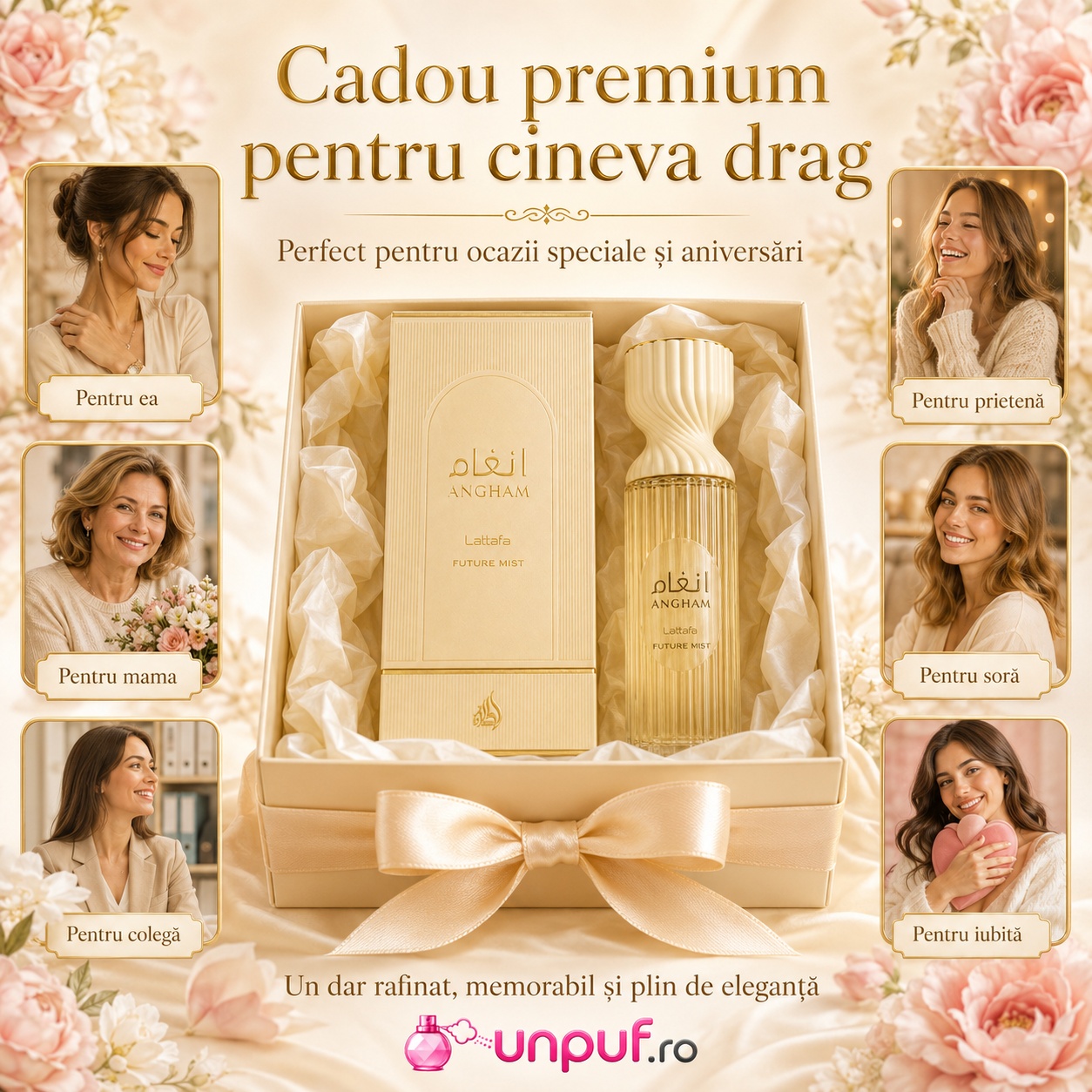 Lattafa Angham Mist cadou premium pentru femei, parfum elegant și memorabil