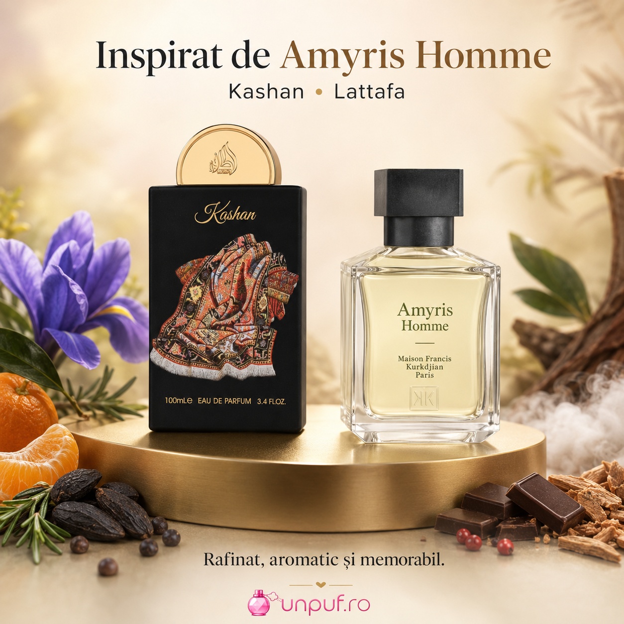 Lattafa Pride Kashan inspirat din Amyris Homme, parfum rafinat aromatic și memorabil
