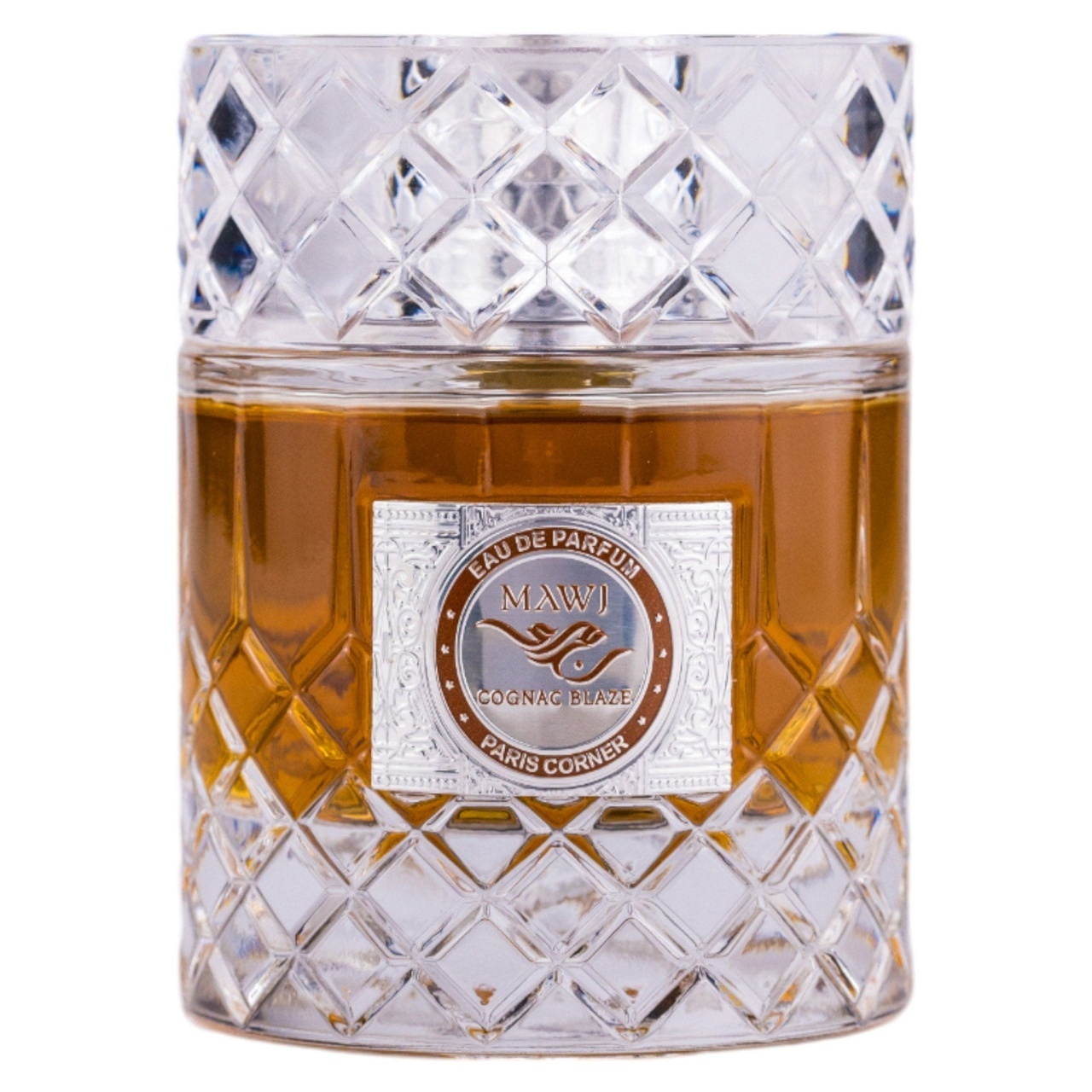 Mawj Cognac Blaze Paris Corner sticlă produs pe fundal alb