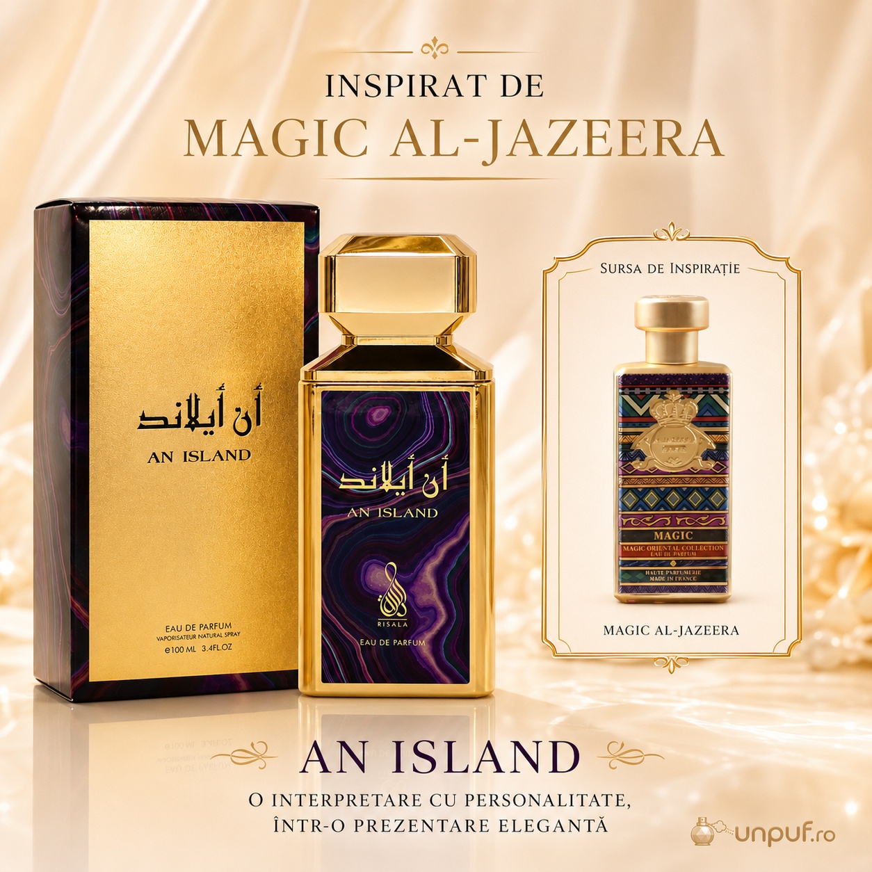 An Island Risala inspirat de Magic Al-Jazeera, parfum elegant, rafinat și memorabil