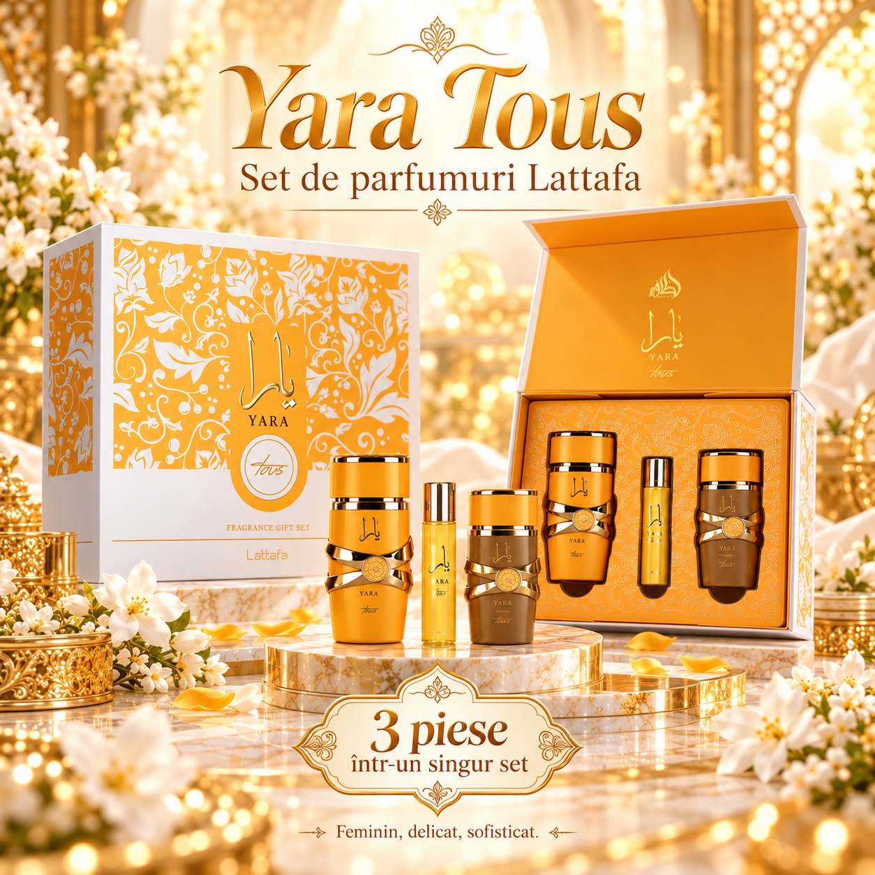 Lattafa Yara Tous set de parfumuri trei piese într-un singur set