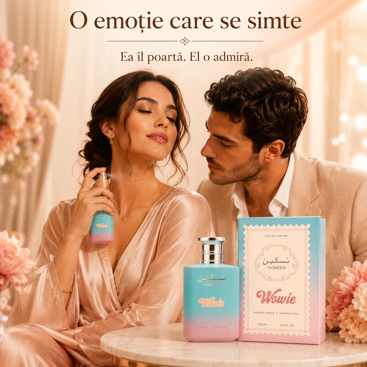 Taskeen Wowie Paris Corner parfum unisex romantic pentru momente speciale și &icirc;nt&acirc;lniri elegante