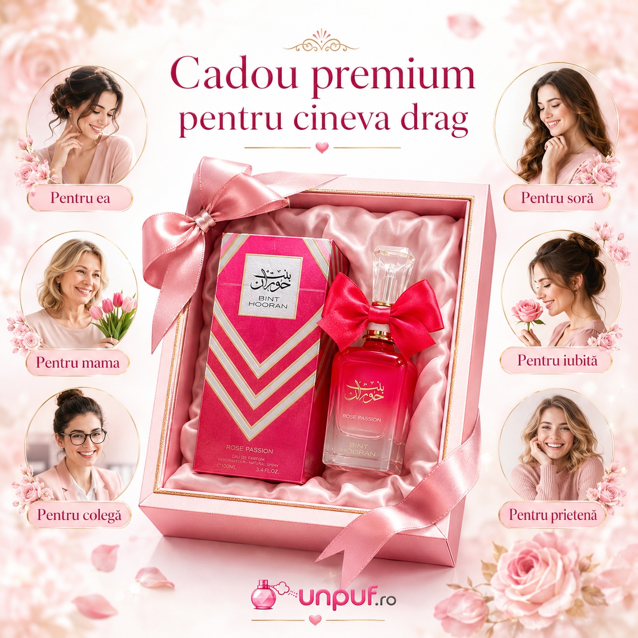 Bint Hooran Rose Passion cadou premium pentru femei și persoane dragi