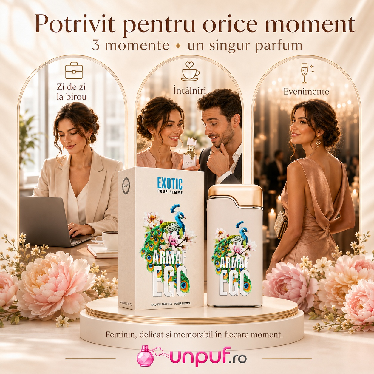 Armaf Ego Exotic potrivit pentru zi de zi, birou, întâlniri și evenimente