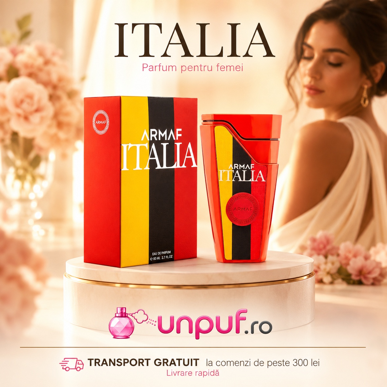 Armaf Italia parfum pentru femei cu prezentare premium și transport gratuit la comenzi eligibile
