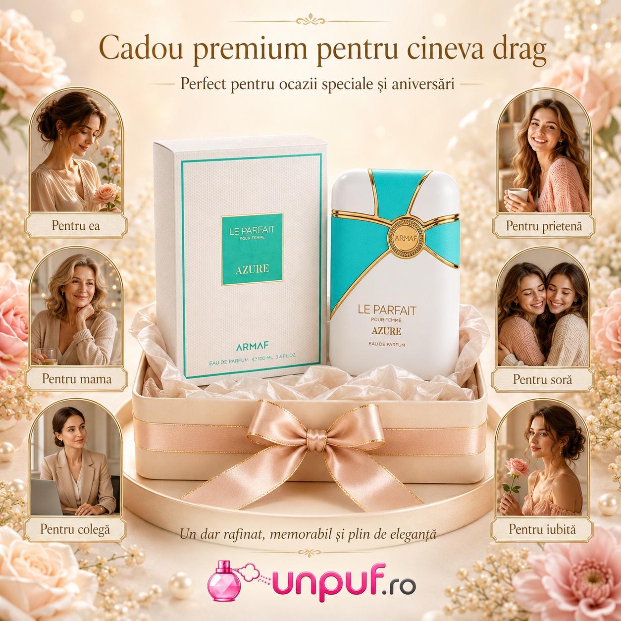 Armaf Le Parfait Azure cadou premium pentru ea, mamă, prietenă, colegă, soră sau iubită