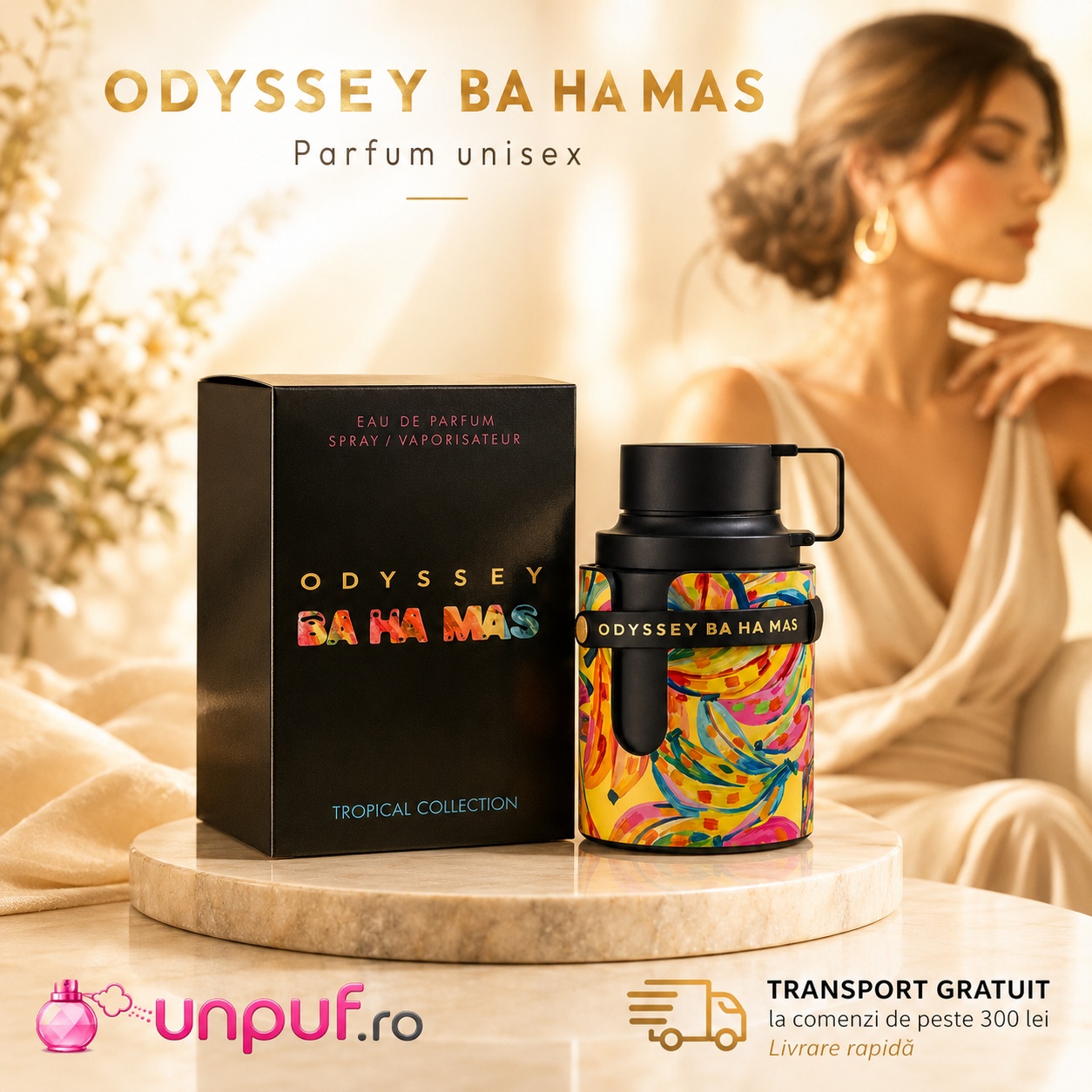 Odyssey Ba Ha Mas parfum unisex cu flacon tropical și transport gratuit