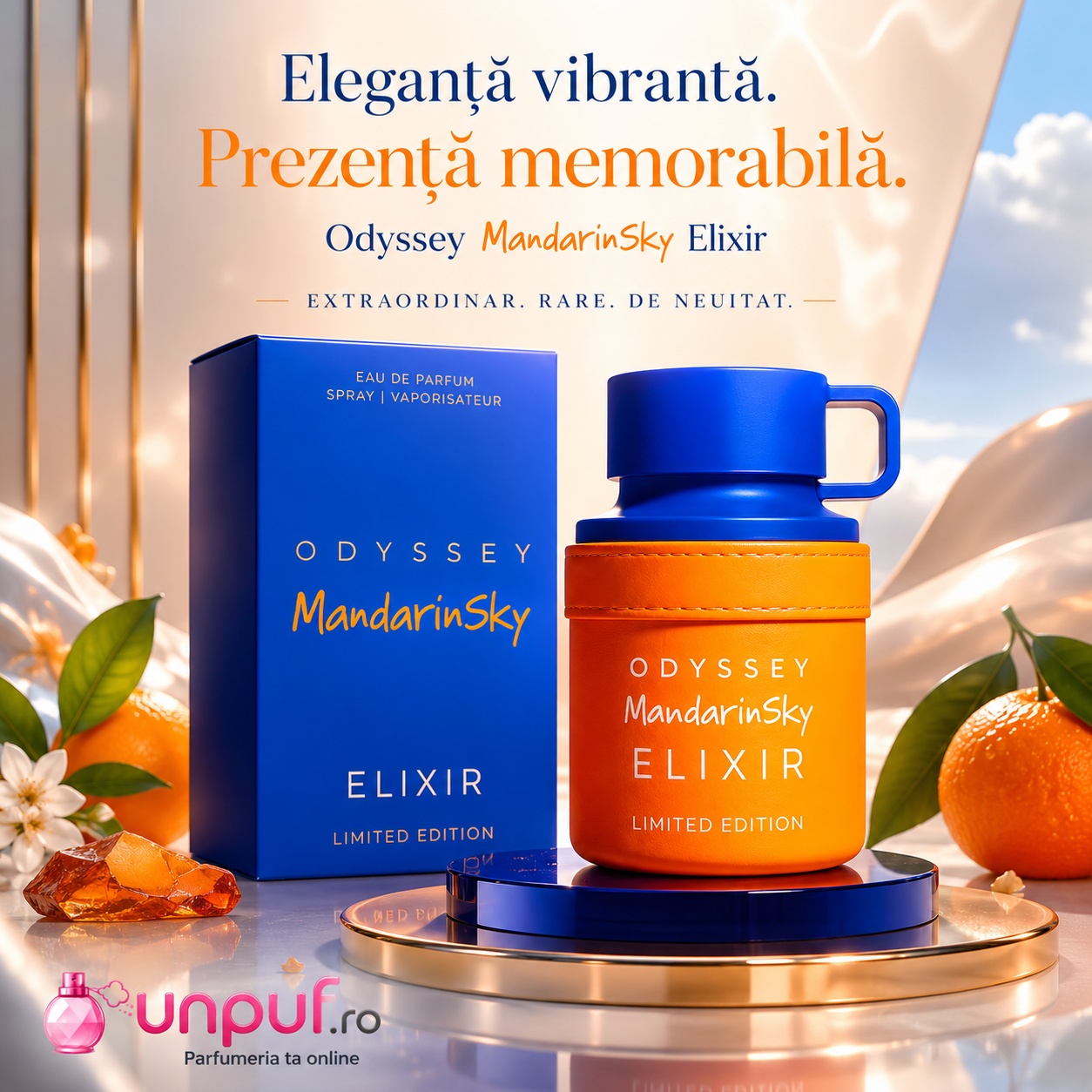 Armaf Odyssey Mandarin Sky Elixir eleganță vibrantă și prezență memorabilă parfum masculin