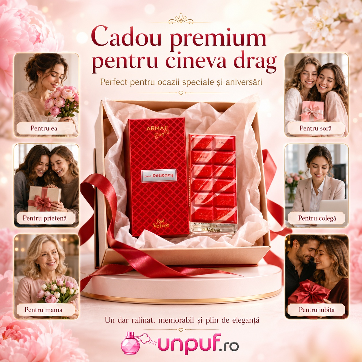 Armaf Red Velvet cadou premium pentru ea, mamă, prietenă, colegă, soră sau iubită