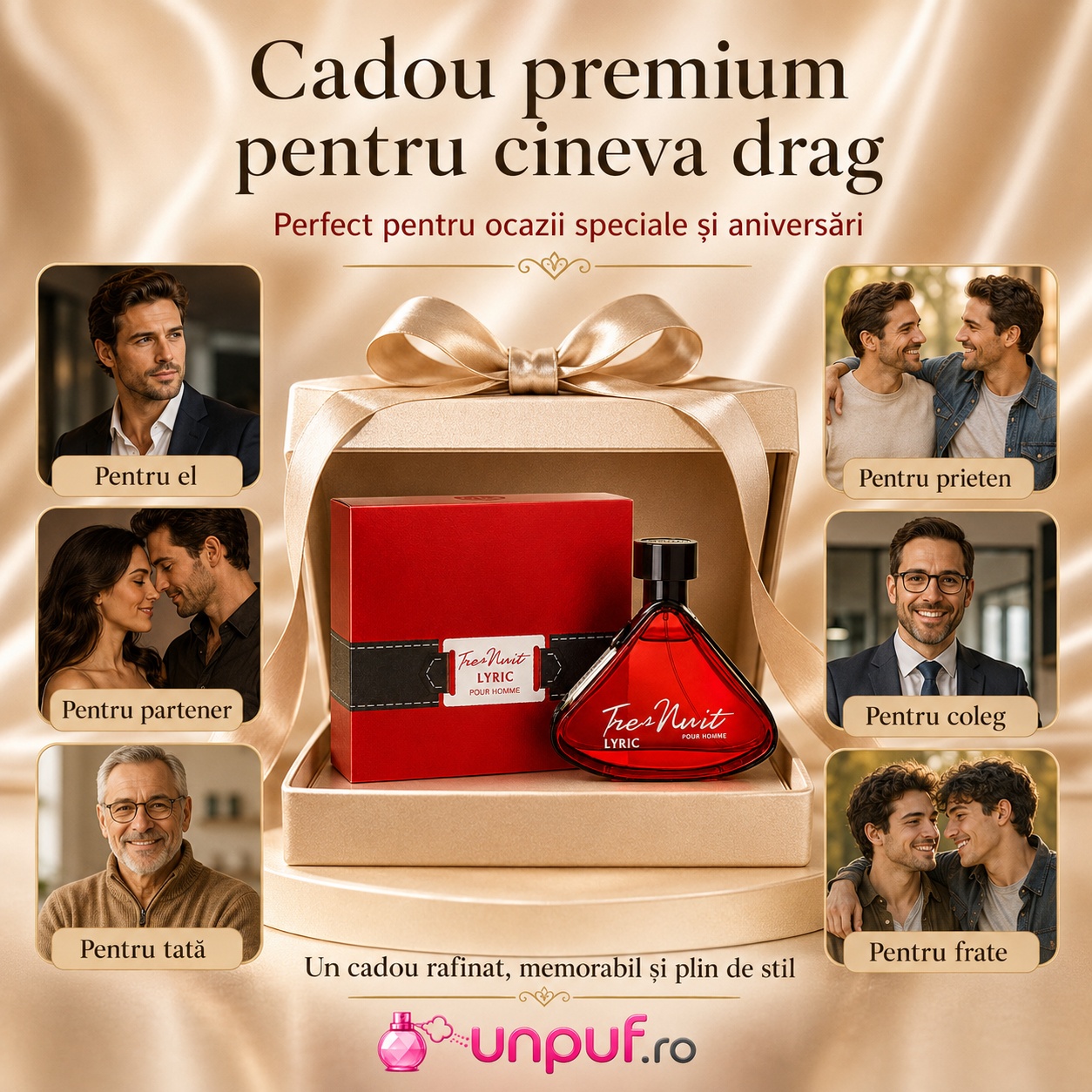 Armaf Tres Nuit Lyric cadou premium pentru el, partener, prieten, coleg, tată sau frate